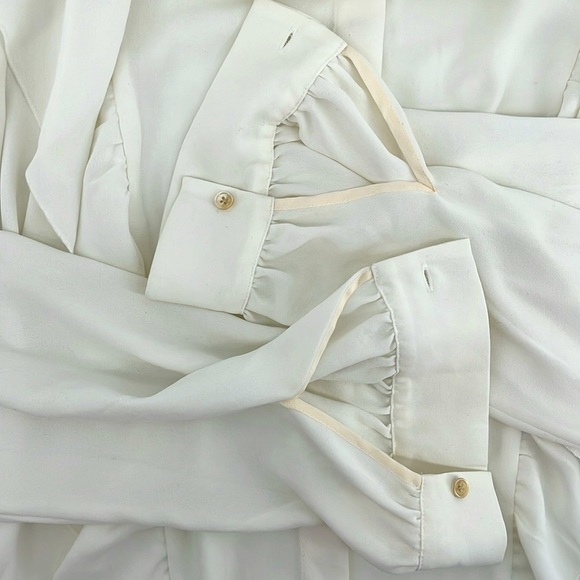 NEW ARITZIA WILDRED Panthere Ruffled Blouse Oak Size Small MSRP $110 - Picture 10 of 13